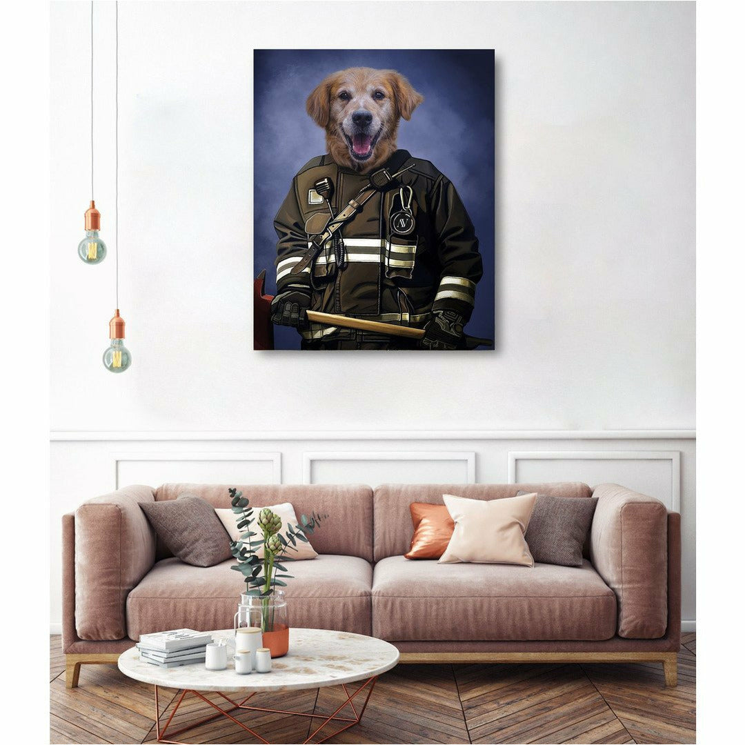 Brandweer portret van huisdier