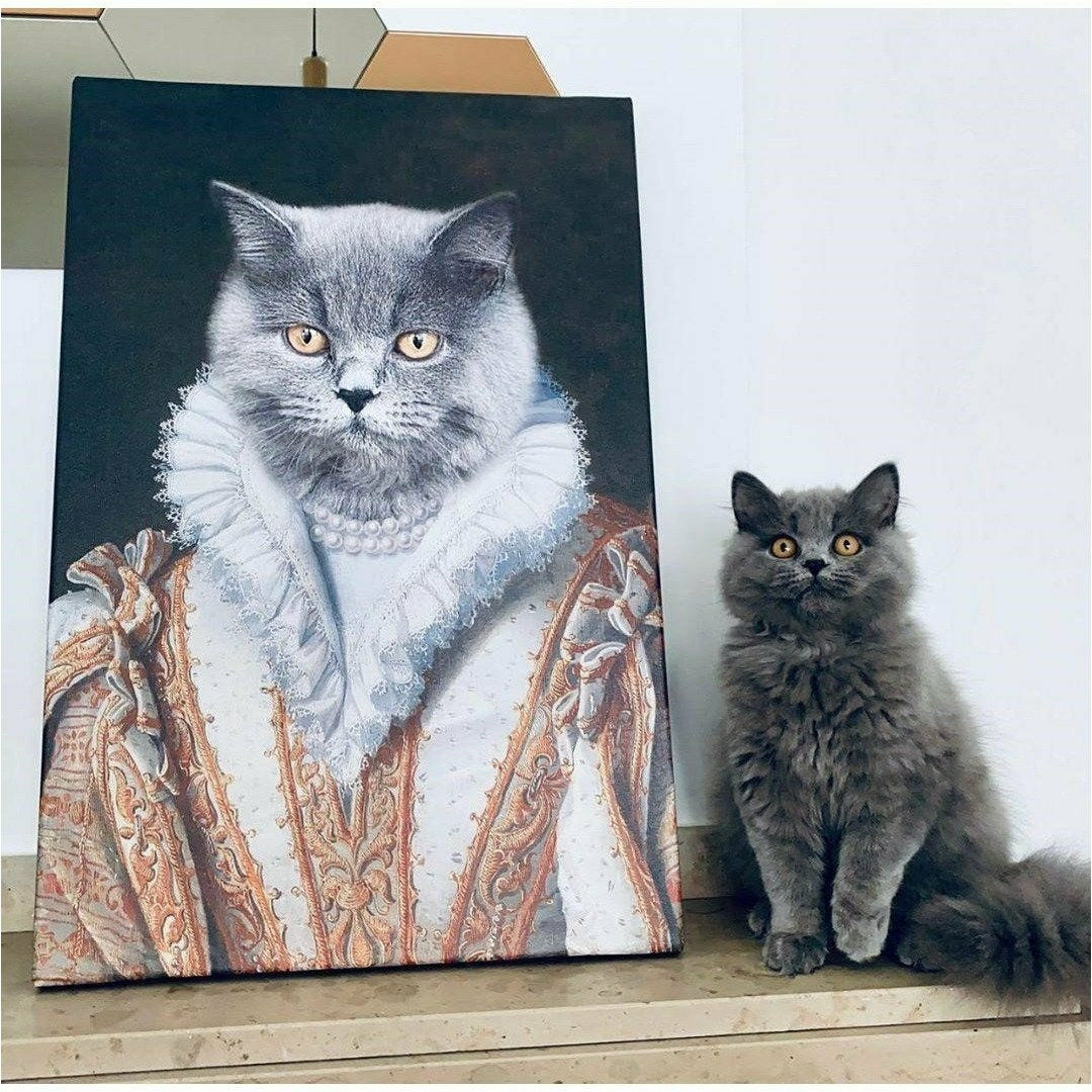 Huisdier portret koningin kat